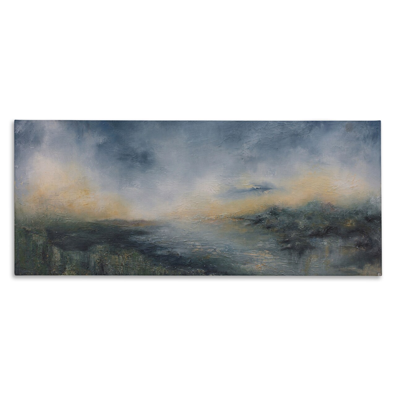 Stupell Industries Fame Islands Abstraction Canvas Wall Art Design by Lydia Orange